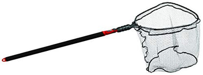 EGO S2 Slider Fishing Net Handle | Adjustable Extension Handle, Minimal Water Drag Design, Ergonomic Foam Grip for Landing Nets - size: 48" to 108" Handle, 22” x 23” Hoop, style: Pvc Coated Mesh