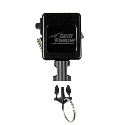 Gear Keeper Retractable Keychain with Stainless Steel Rotating Belt Clip - Split Ring Tactical Keychain for Keys & Badges - Holds Up to 28 Equipment Keys - High Force, 42-Inch Extension - USA Made - size: 15-28 Keys