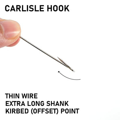 Dr.Fish 100 Pack Aberdeen Hooks Freshwater Fishing Hooks, Extra Long Shank Light Wire, Crappie/Bass/Bream/Bluegill/Panfish Fishing - size: #6-100 Pack