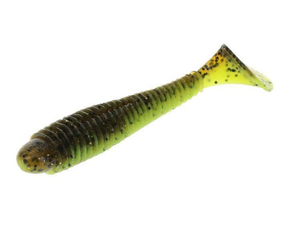 Strike King Rage Swimmer Saltwater Soft Bait Fishing Lure, 3.75", Wide-Bodied Paddle Tail - color: Gaucamole