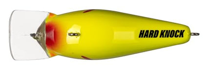 Strike King KVD 1.5 Hard Knock Fishing Lure, 3/8 oz, 3D Lifelike Eyes - color: Chartreuse with Black Back, size: 3/8oz