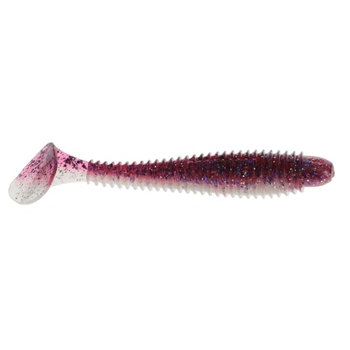 Strike King Rage Swimmer Saltwater Soft Bait Fishing Lure, 3.75", Wide-Bodied Paddle Tail - color: Ice Berry