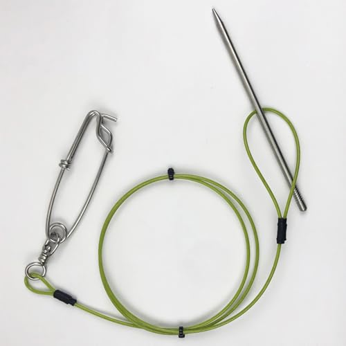 Fish Stringer with Clip Fish Holder for Diving Quick Handspear Stainless Steel Cable Stringer Fish Needle Hook - style: 80