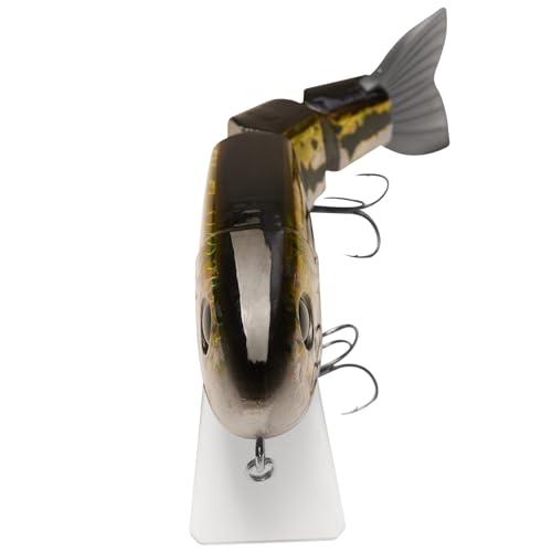 BASSROCK Topwater Fishing Lures for Bass Pike Salmon Floating Swimbait Jointed Crankbait Freshwater Saltwater 4.9in/1.76oz RK1001 - color: Baby Bass, size: 4.9in/1.76oz