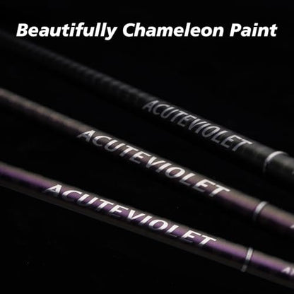 PURELURE ACUTEVIOLET Bass Fishing Rod Regular Fast Action - Jerkbait Rod 2 Piece, TORAY 36T Carbon Fiber Spinning & Baitcasting Rod, Titanium Frame Guide with Torzite Ring, Carbon Reel Seat - style: Spin: S722ml- Medium Light - Regular Fast-2pcs