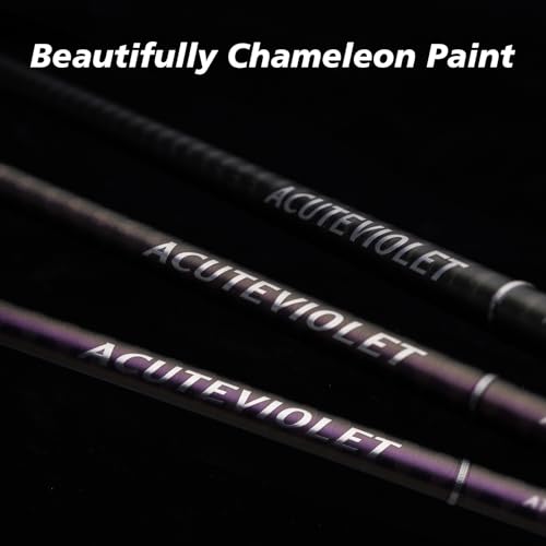 PURELURE ACUTEVIOLET Bass Fishing Rod Regular Fast Action - Jerkbait Rod 2 Piece, TORAY 36T Carbon Fiber Spinning & Baitcasting Rod, Titanium Frame Guide with Torzite Ring, Carbon Reel Seat - style: Spin: S682l- Light - Regular Fast-2pcs