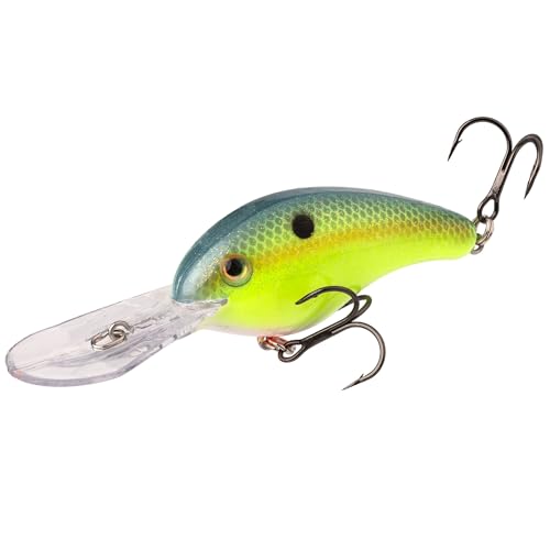 Strike King Strike King Promodel Crankbait S5XD Fishing Lure, 5/8 oz, Unique Curved Bill and Balance - color: Chartreuse Sexy Shad