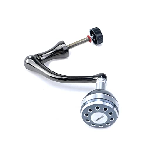 Crapyt Silver Fishing Reel Handle Knob Arm Grip Part Wheel Grasp Replacement Power Handle Spinning Crank Handle Rotary Knob Metal 1 PCS Tackle Wheel Ball Shake