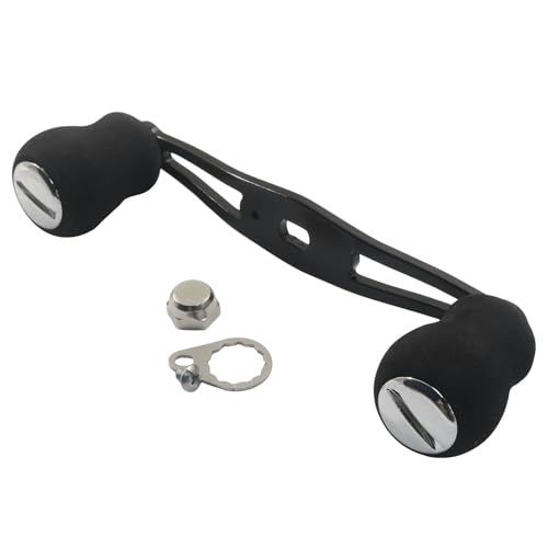 Fishing Reel Handle, Black | Baitcaster Handle, Non-Slip EVA Grip, Compatible with Abu Garcia and Daiwa Baitcasting Reels, Left/Right Hand Installation