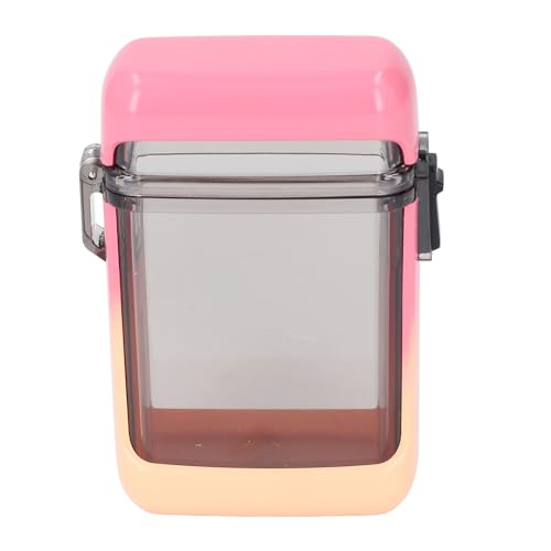 Pocket Case, Transparent Sealing Multifunctional Badge Holder Case with Lanyard for ID Cards Keys, Ideal for Swimming Rafting Beach Outdoor (Gradient Pink) - color: Gradient Pink