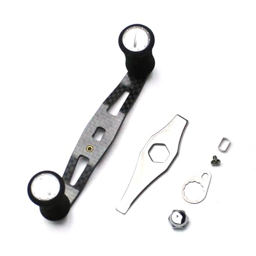 Mr. Z 95mm Carbon Fiber Baitcasting Reel Handle Compatible for Abu Garcia Shimano Daiwa Light Weight Low Profile Casting Reel - color: CAMO Black, size: Left-handed