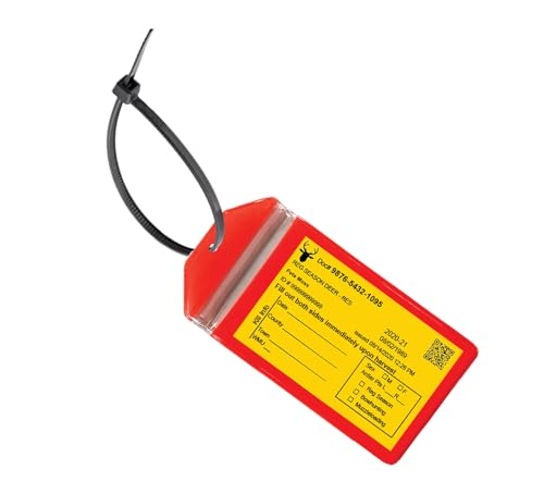 3-Pack Waterproof Hunting & Fishing License Holders – Fluorescent Orange, Clear Zip-Top, Includes Zip Ties, 2 7/8" × 4 3/4" Window – Made in USA - style: 3 Pack-Fluorescent Orange