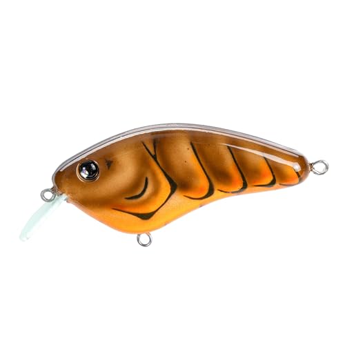 Strike King Hardliner Fishing Lure, Flat Sided Crankbait, Circuit Board Lip, Extra Tight Wobble, Size 4 Treble Hooks - color: Brown Gourd