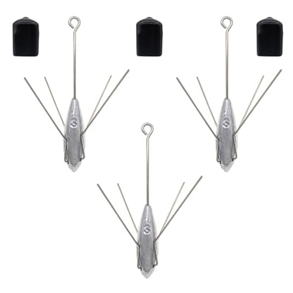 Fishing Sinkers Weight Lead Surfing Casting Spider Sinker Long Tail Weights | Fishing Equipment for Catfish Saltwater Ocean Beach Sand - style: 3oz - 3pcs