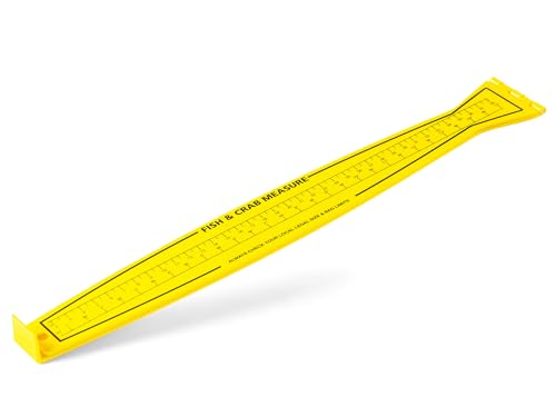 Fish Measuring Board - 32in/80cm Folding Fishing Ruler Lightweight Bump Board - Easy to Read and Portable Crab & Fish Measure Device, Fish Ruler for Boat, Kayak, Yellow - size: 32”/80cm Dual Scale