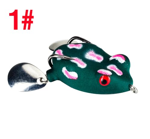 Pack of 10 Mini Topwater Fishing Lures Frog Attractive Fishing Frog Sequin Realistic Frog Bait