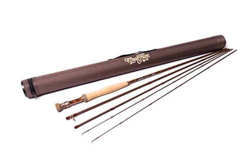 Moonshine Rod Company Fast Action Fly Fishing Rod – Carbon Fiber Graphite Rod with Zippered Travel Case – Drifter II, Vesper, Epiphany ESN, Outcast, Phantom & Rambler Series - 2WT up to 12WT Rods - size: 5WT- 10', style: Trout Fishing