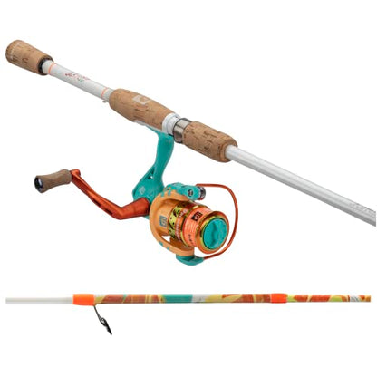 ProFISHiency 6' Krazy Rec Spincast Combo | Micro Spincast Reel | Aluminum Handle w/Cork Knobs | Pre-Spooled w/ 6lb Hi-VIZ - style: Krazy Rec Spinning Combo 5.2:1 Gear Ratio