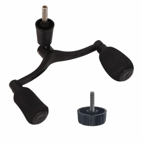 Aluminum Alloy Fishing Reel Double Rocker Arm Handle – 9.5cm Grip with 4.4mm Hex Shaft Replacement for Spinning & Baitcasting Reels
