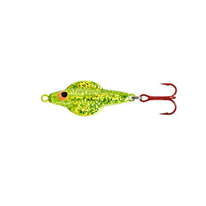 Lindy Rattl'N Flyer Spoon Hybrid Ice Fishing Lure Jigging Spoon - color: Lime Ice, size: 1/4 oz