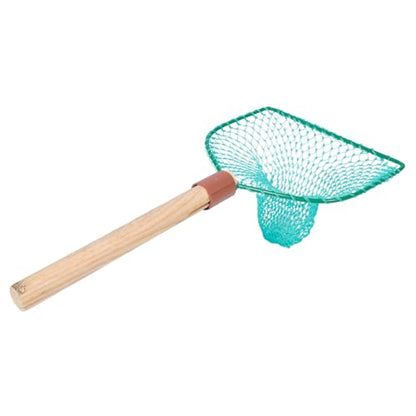 FRCOLOR Fishing Net with Wooden Handle 30cm Large Mesh Handheld Fish Landing Net for Home and Outdoor Fishing