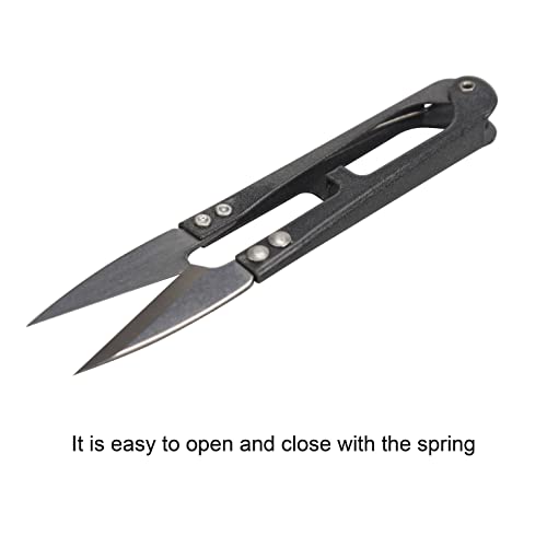 Sewing Scissors Yarn Thread Cutter 4.1inch Mini Small Snips Trimming Nipper Made of High-Carbon Steel Thread DIY Supplies for Stitch Embroidery, Knitting, Crafts (1, Black)