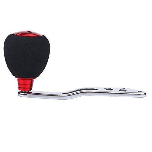 Fishing Reel Power Handle Knob Reel Replacement Parts, Aluminum Alloy Fishing Reel Rocker Knobs Fishing Reel Handle for Baitcasting Spinning Tackle Tools - color: Red