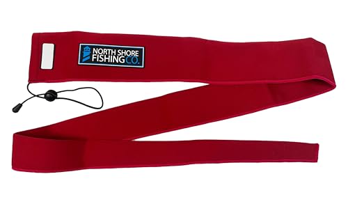 Premium Neoprene Fishing Rod Sleeve – Floating, Puncture Resistant, Labeled Protective Sock for Casting, Spinning, Trolling Fishing Rods - color: Red, size: 60", style: Casting/Trolling