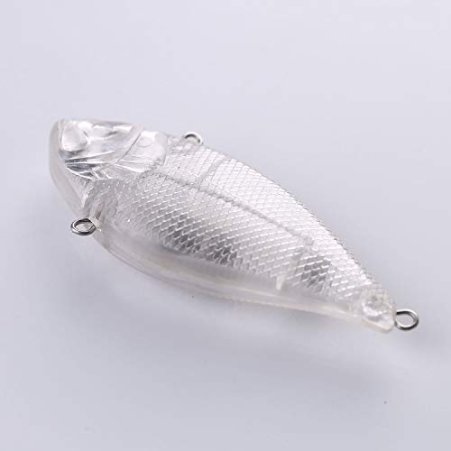 20pcs Fishing Crankbait Blanks,Unpainted Fishing Lures Blank Minnow Crankbaits Hard Bait Bodies Set DIY Fishing Tackle 8.1cm 16.7g