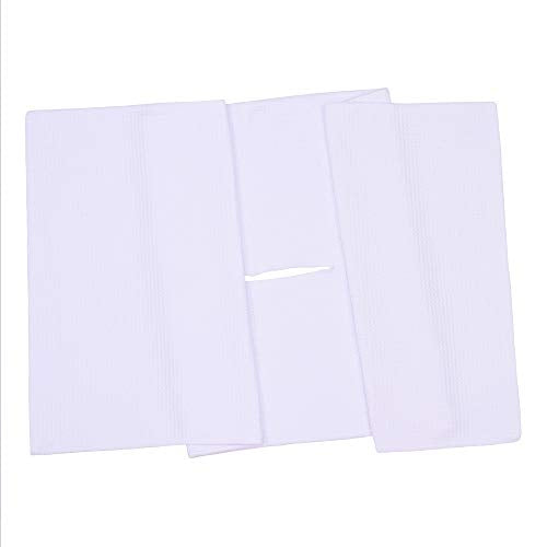 Mile High Life | Pro Tour Caddy Towel | 17" x 40" with 8" Center Slit | Premium Microfiber Waffle Texture - color: White, size: 16" x 30"