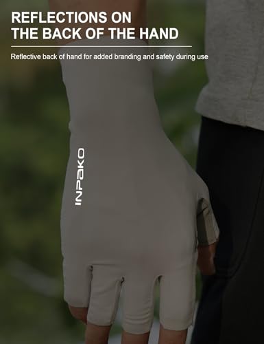 Fishing Gloves, Lightweight Non-Slip Fingerless Gloves,Hook Loop, UPF 50+ Sun Protection,for Unisex Fishing - color: White, size: Small-Medium