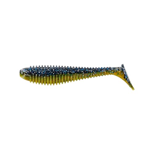 Moose Baits 3.8” Paddle Swimmer Soft Plastic Baits – Bass Fishing Lures - Soft Lure Bass, Durable Plastic Bait Swimmer for Freshwater Bass (6 Pack) - color: Sunfish