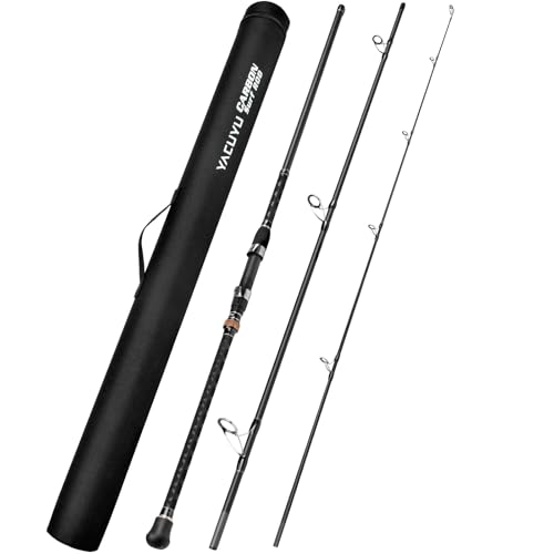 PROBEROS Surf Fishing Rod - Casting Spinning Fishing Rods with Tube(Case) 3 Piece 9'/10'/11'/12' Carbon Saltwater Travel Surf Spinning Rods - size: 11'-Spinning-3pc