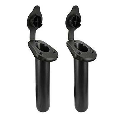 2 Pcs Kayak Deck Plastic Flush Mount Fishing Boat Rod Holders and Cap Cover, Fishing Tackle Accessory Tool