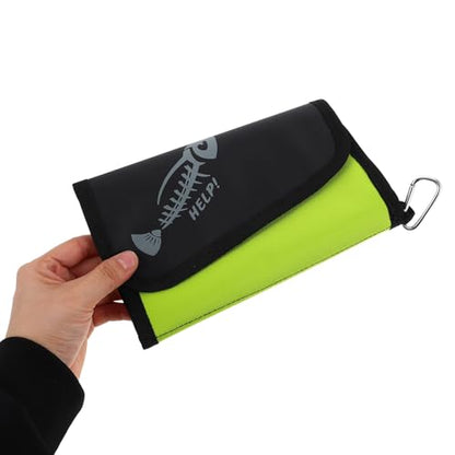 DOITOOL Waterproof Soft Bait Tackle Bag with Detachable Large Capacity Storage Pouch, Fluorescent Green Portable Rig and Lure Organizer for Freshwater and Saltwater Fishing