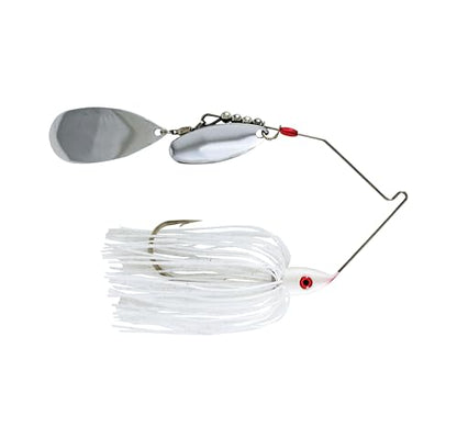 Hydra-Vibe Spinner Bait with Custom Blades - color: White, size: 1/2 OZ