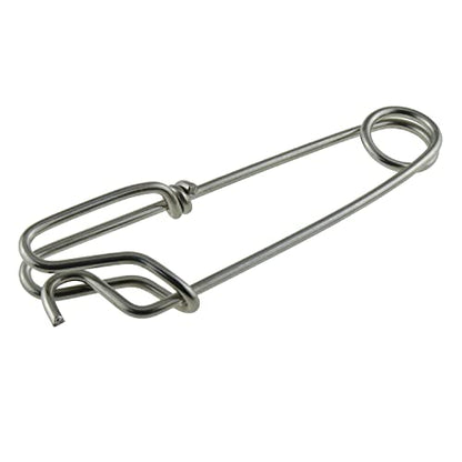 10pcs Longline Snap Clips 8x2cm Stainless Steel Tuna Clips for Floats Tuna Fishing Line Fishing, Closed Eye Pin