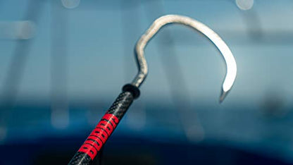 BUBBA 5 Foot Gaff with 3 Inch Stainless Steel Offset Hook, Non-Slip Grip Handles and Carbon Fiber Shaft for Fishing, Boating and Outdoors - size: 5 Foot 3 Inch