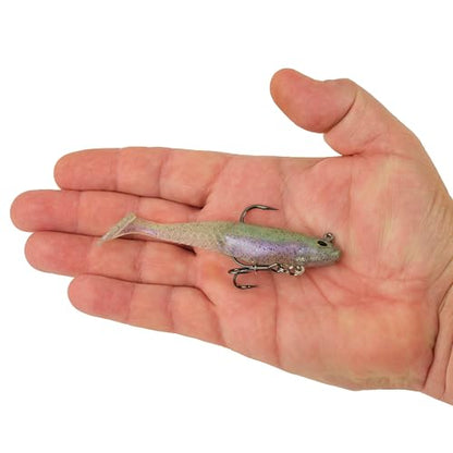Berkley PowerBait Saltwater Pre-Rigged Cullshad Fishing Soft Bait - color: Mermaid, size: 4 in (0.5 oz)