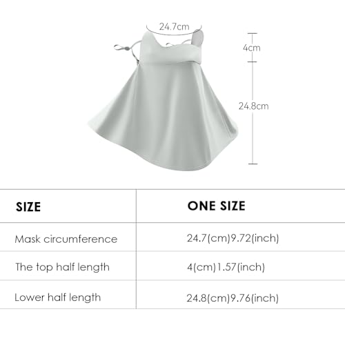Sun UV Face Mask UPF 50+ Breathable Face Cover Scarf Cooling Neck Gaiter Outdoor Cycling Hiking SLF6M005T - color: Grey