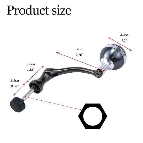 Crapyt Fishing Reel Handle Fishing Wheel Grasp Spinning Crank Handle Arm Grip Part Knob Tackle Wheel Ball Shake Rotary Knob - size: Medium, style: Silver