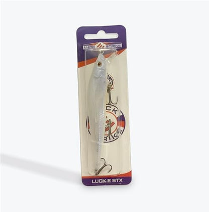 Luck E Strike STX Jerkbait, 4.5 Inch Suspending Hydrodynamic Fishing Lure, Made in The USA - color: French Pearl