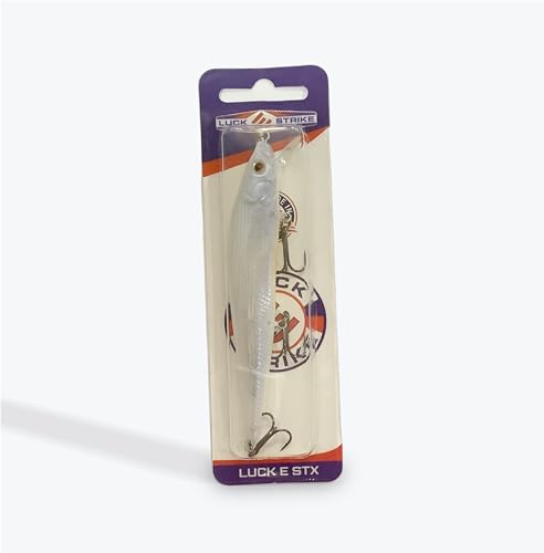 Luck E Strike STX Jerkbait, 4.5 Inch Suspending Hydrodynamic Fishing Lure, Made in The USA - color: French Pearl