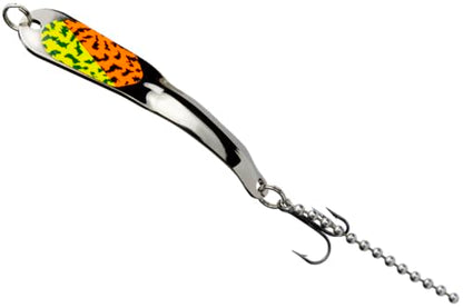IRON DECOY Steely Fishing Lure Spoon, Casting, Trolling, Jigging, Ice, Lake, River, Stream, Freshwater, Trout, Bass, Walleye, Salmon, Crappie, Pike - color: Firetiger, size: 1/10 OZ