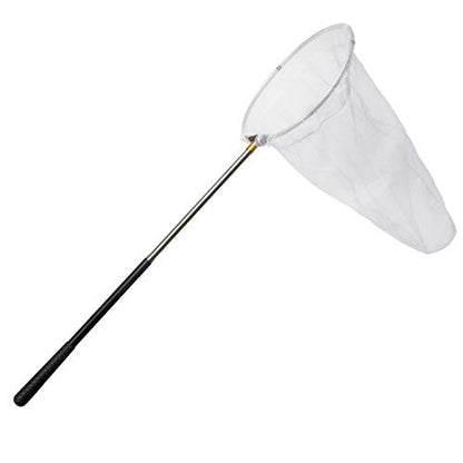 Insect and Butterfly Net with 12" Ring, Net Handle Extends to 59 Inches for Adults