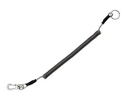 Mini Skater Fishing Coil Lanyard Fishing Tool Retractable Plastic Safe Rope Wire for Securing Pliers, Kayak, Surfing, Boating and Wading,1Pcs (Spiral Length:6 inch)