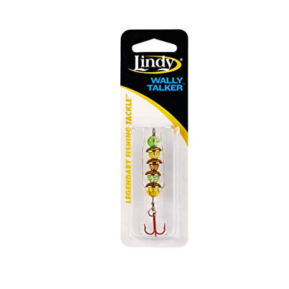 Lindy Wally Talker Ice Fishing Lure for Walleye - color: Green Yellow, size: 1/4 oz