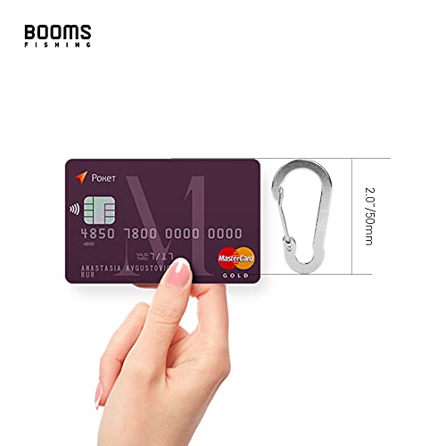 Booms Fishing CC1 Multi-Use Carabiner Clip, 6 Pack Small Caribeener Clips, Mini Keychain Caribeaner Clip 2 inch, Aluminum D Ring Carabiners, Multi-Colored - color: Silver, 6pcs