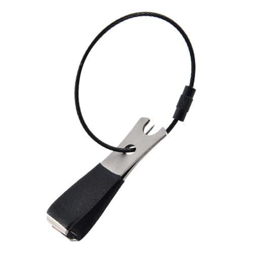 Fly Tying Fishing Line Cutter Scissors Stainless Construction Sliding Mechanism for Easy Carrying on Vests Bags Fishing Braided Line Scissors - color: Black