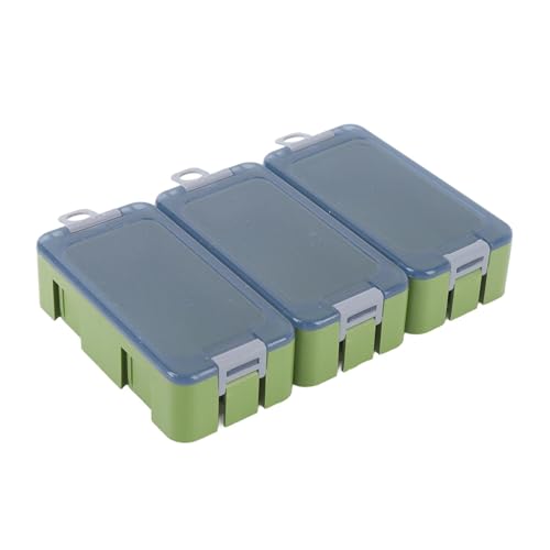 Alomejor Small Tackle Box, Luminous Fishing Tackle Organizer with Transparent Window and Safety Locks for Kayak Bank Fishing (PP Material) - color: Green